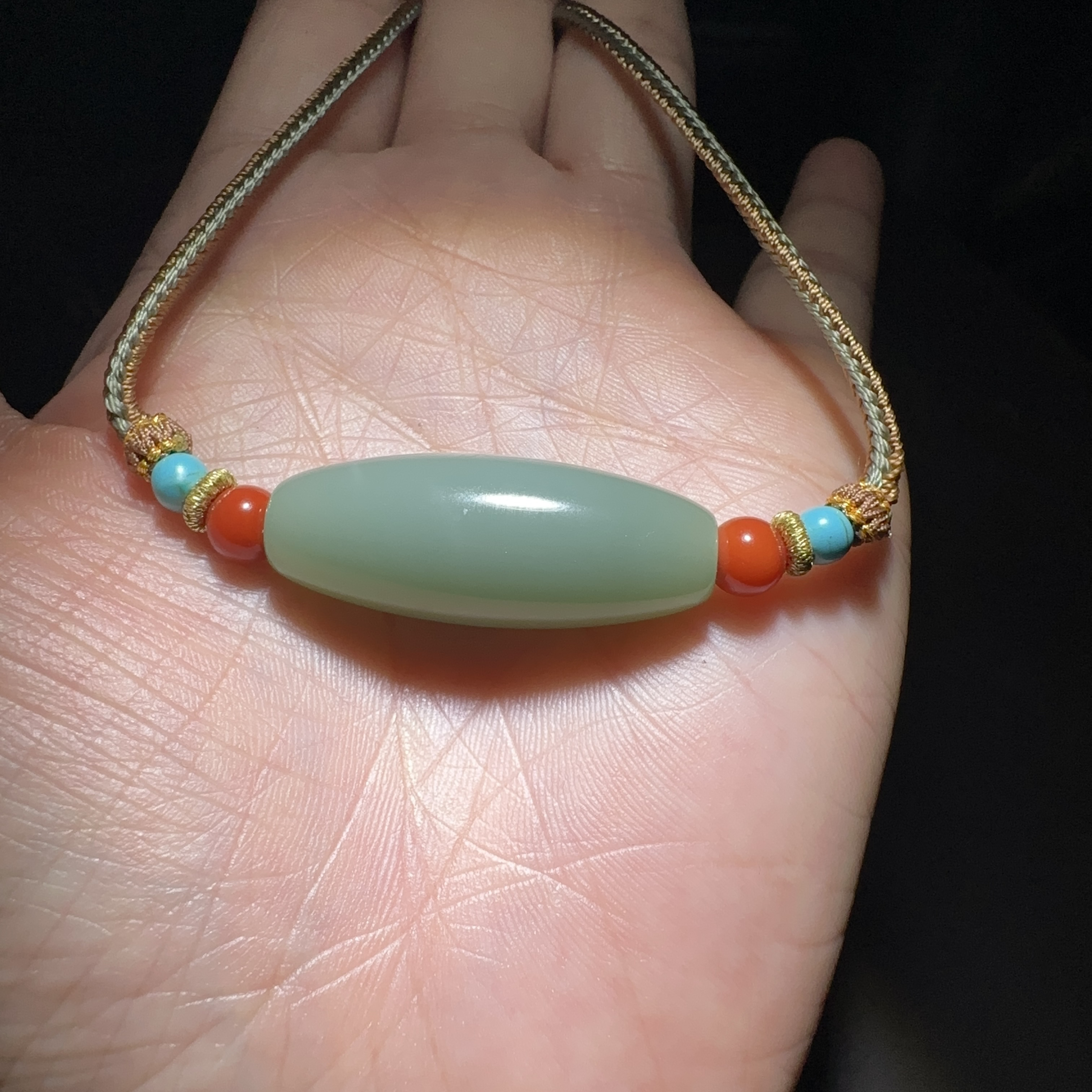 碧玉粉青 勒子 挂件