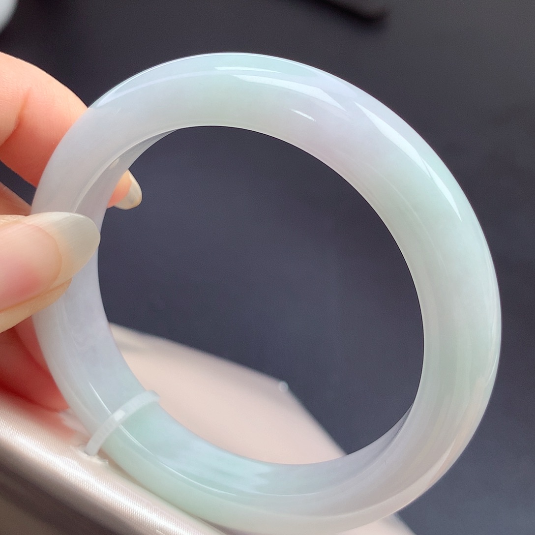 翡翠未镶嵌手镯55.5圈口