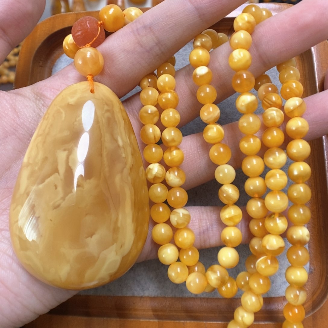 蜜蜡项链未镶嵌蜜蜡吊坠