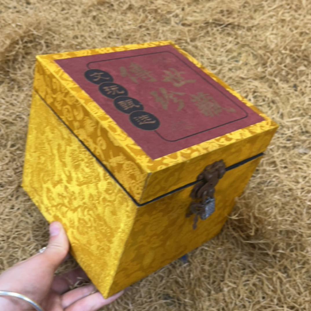 【闪购商品】黄文甄黄盘摆件复古风《开》