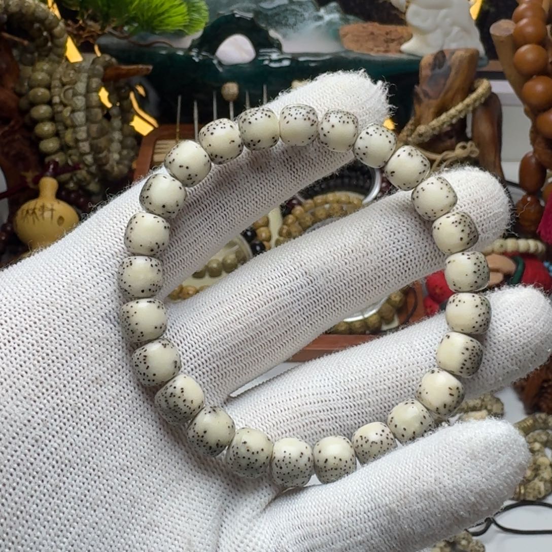 星月菩提手串1号车尺寸98石玉河豚单圈