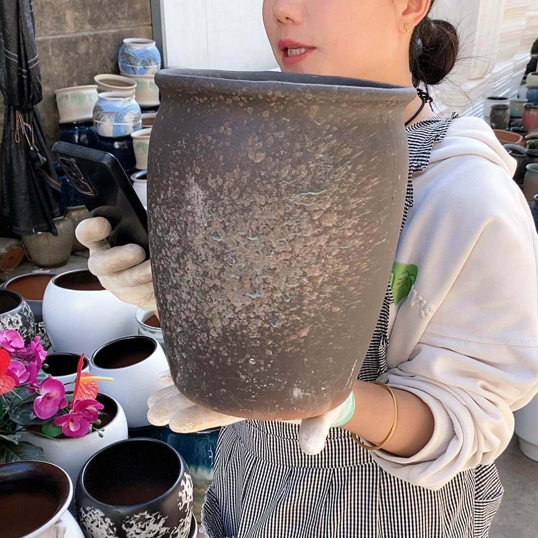 紫砂花盆正品口20高25