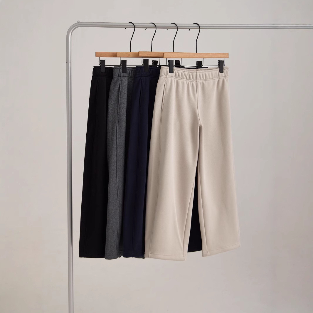 冬天加绒香蕉裤女2024新款时直筒阔腿