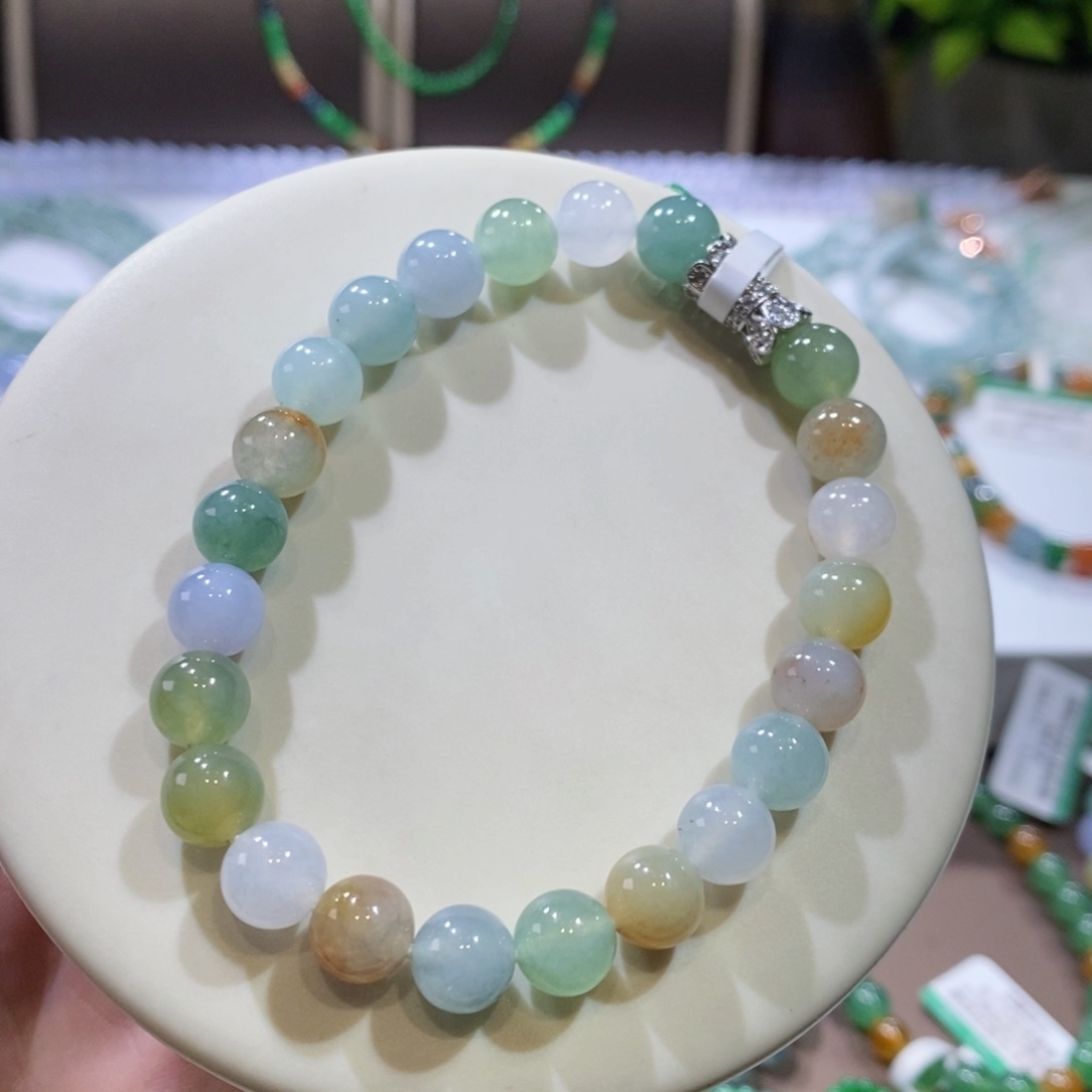 翡翠手链未镶嵌多宝手串卡7