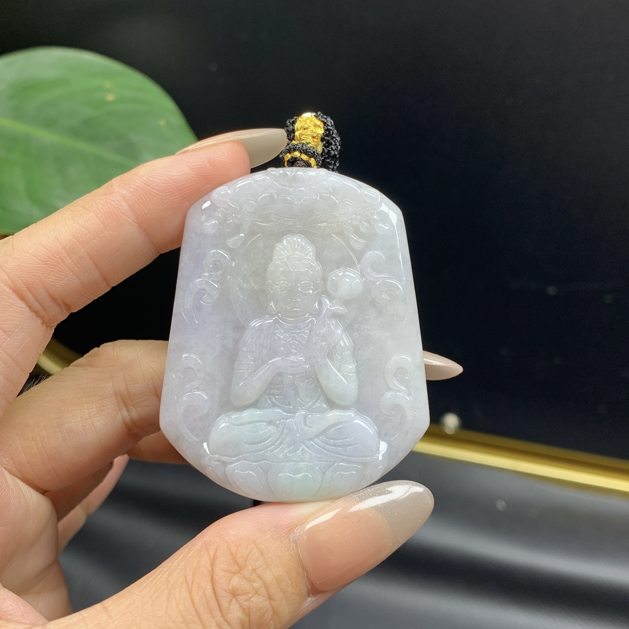 天然缅甸翡翠A货 普贤菩萨吊坠毛衣链配饰守护神马挂件