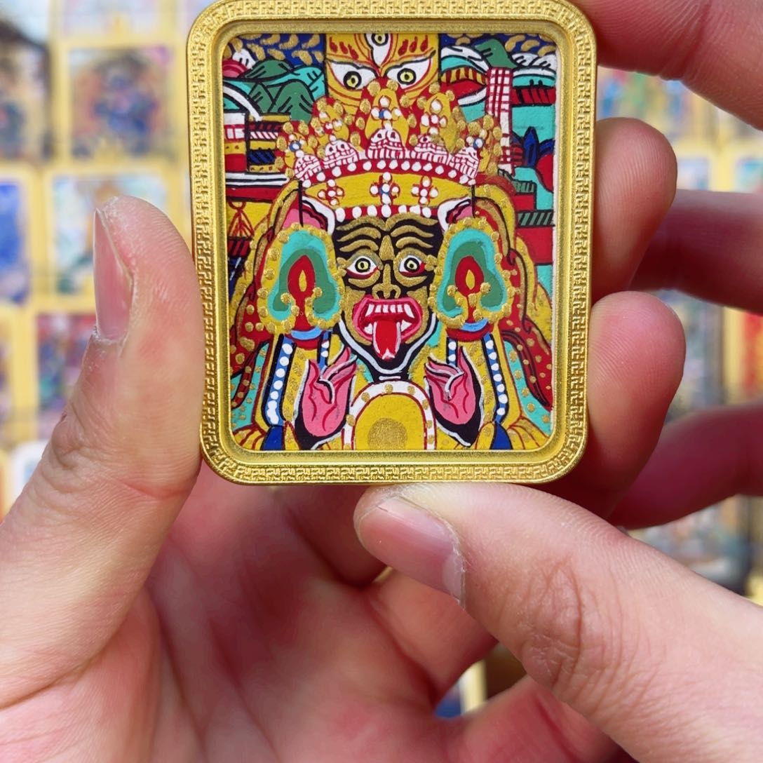 吊坠纯手绘唐卡扎基拉姆