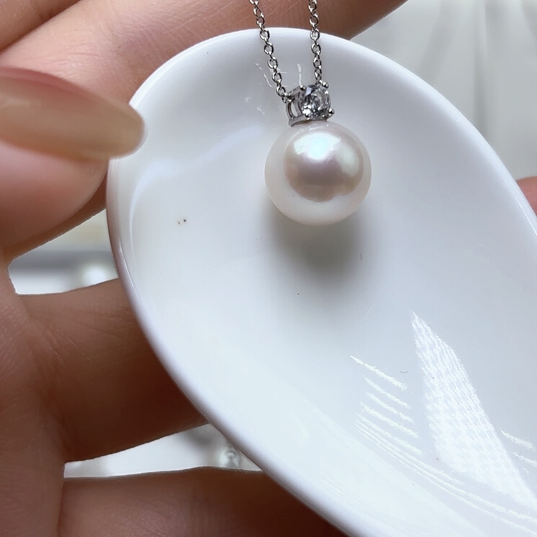 淡水珍珠银S925镶嵌颈饰