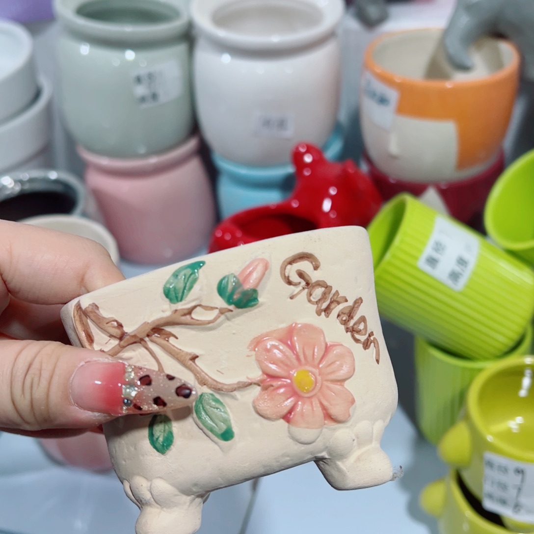 有孔，陶瓷花盆满10米包邮发货