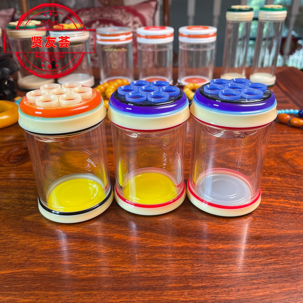 鸣韵蝈蝈叫罐60直径七孔蝈蝈罐有机玻璃鸣虫虫具蝈蝈叫罐高98