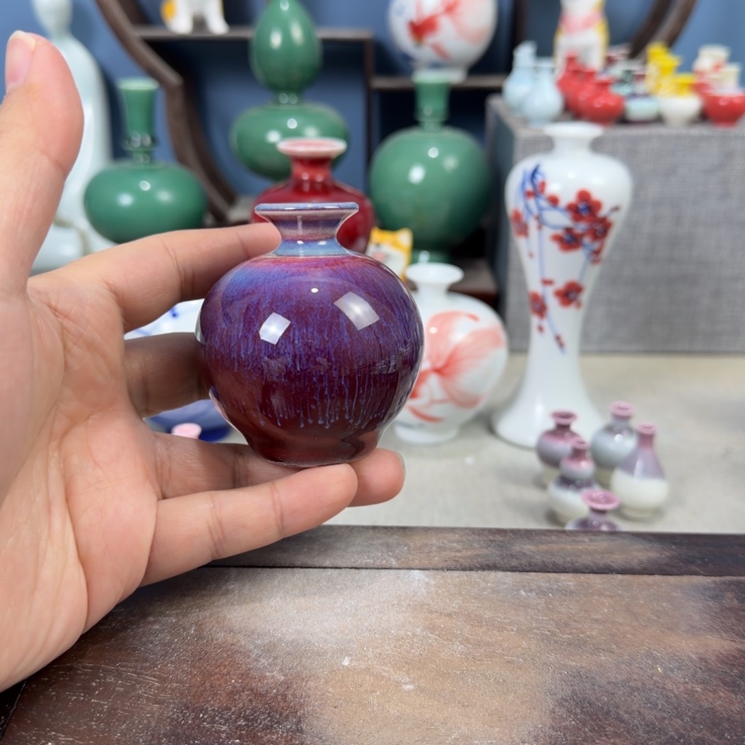 陶瓷手工小花器摆件