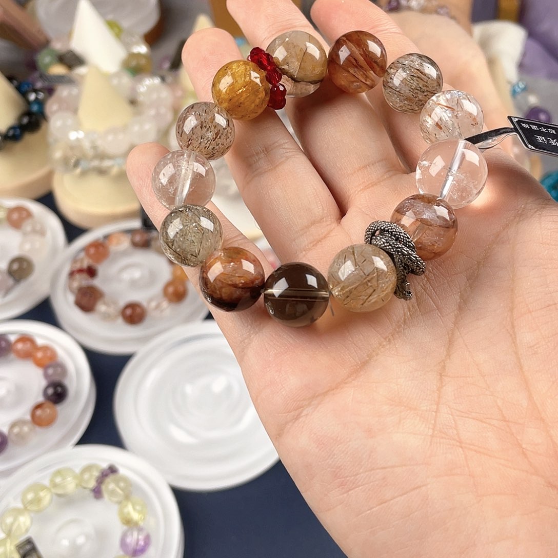 银S925镀金镶嵌手链水晶