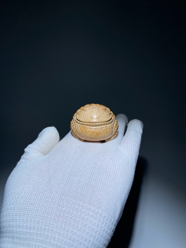 竹雕竹编竹子纯手工雕刻三足金蟾