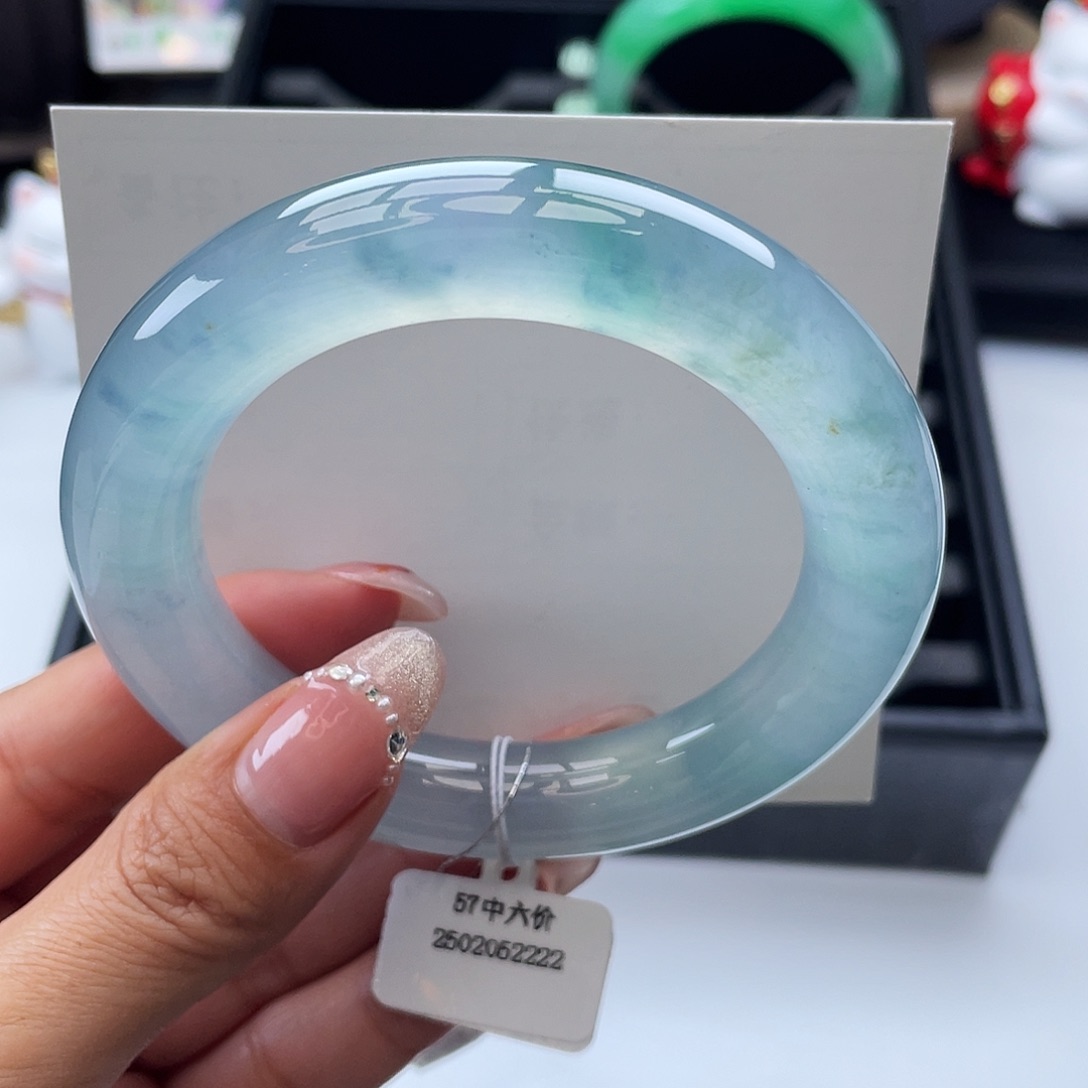 翡翠手镯未镶嵌56-57圆条