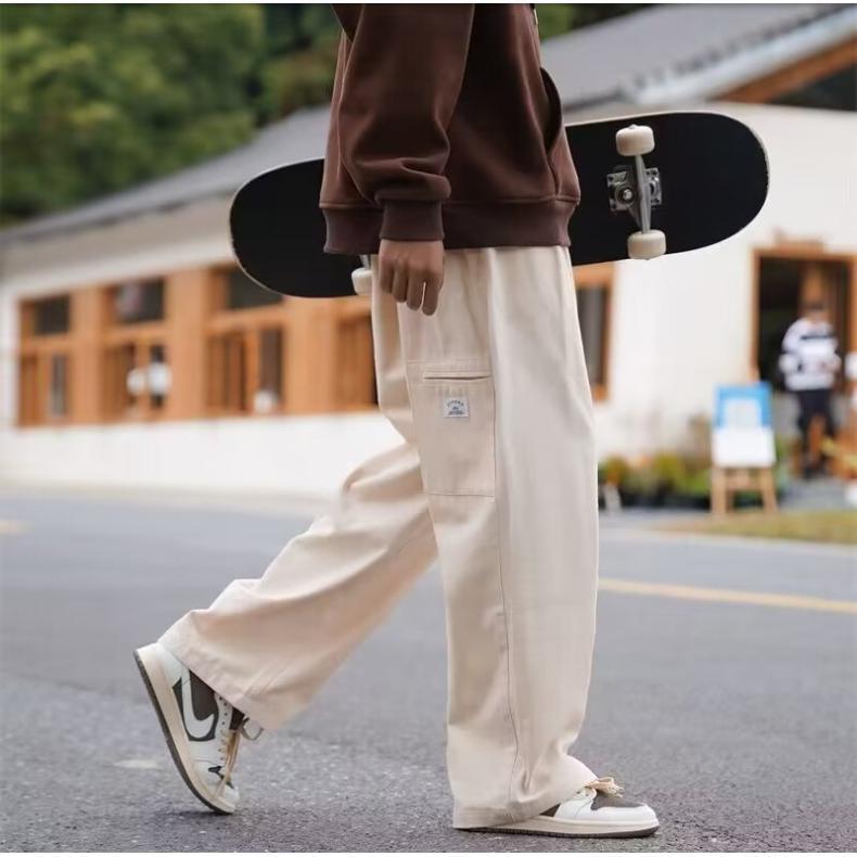 765百搭休闲裤男高街工装裤宽松直筒阔腿裤时尚潮流ins长裤