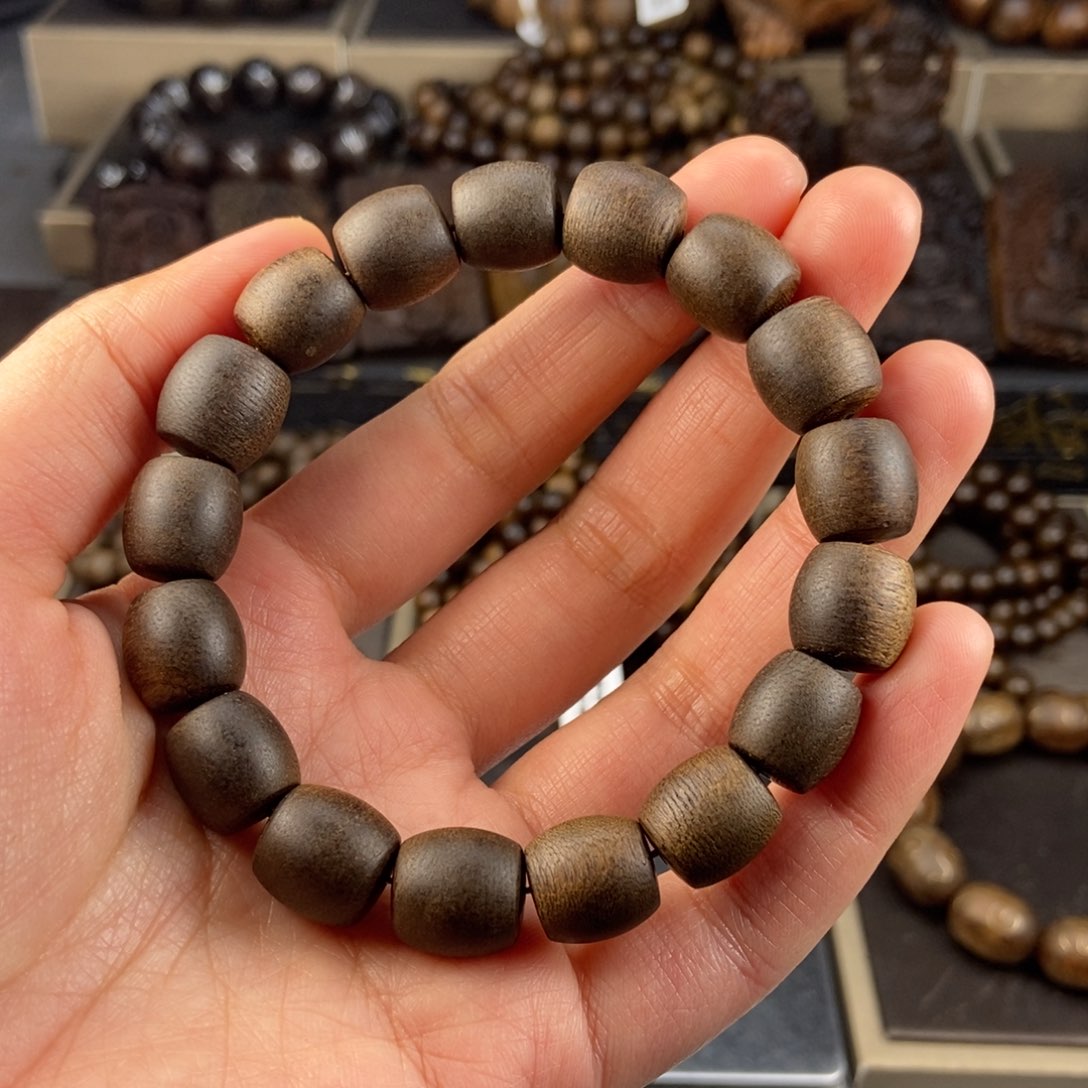 沉香手串心**简越南芽庄白棋楠