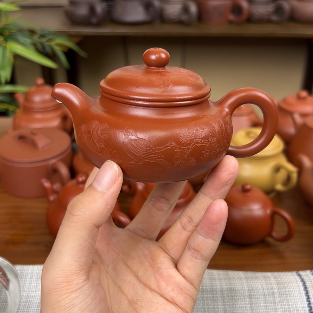 茶壶紫砂紫砂壶仿古朱泥120cc全手福利