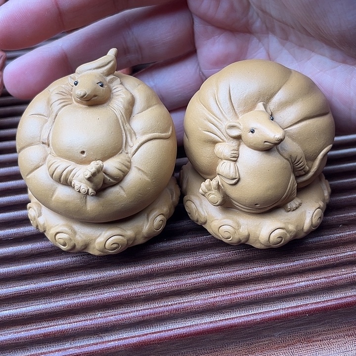 茶宠紫砂紫砂老鼠