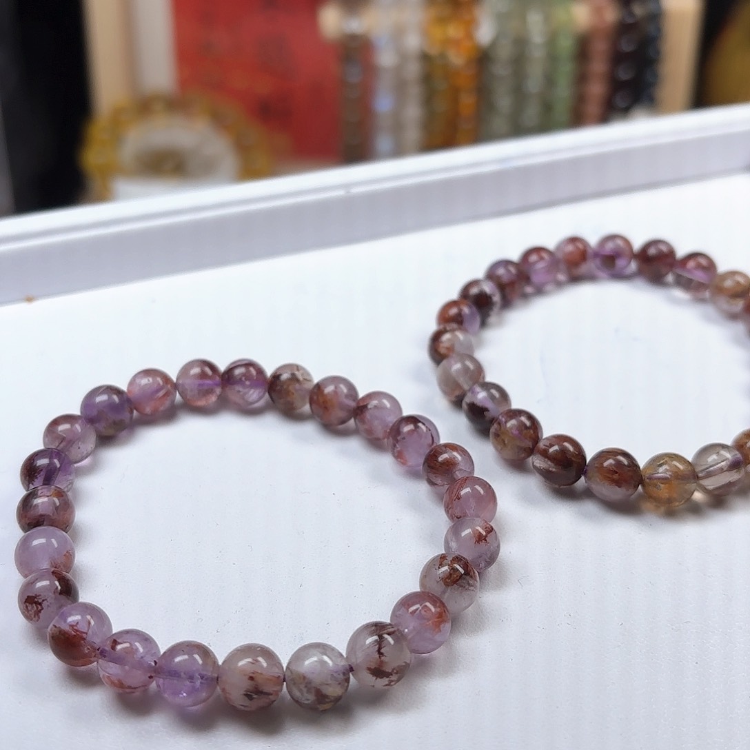 水晶手链未镶嵌紫幽灵8福利