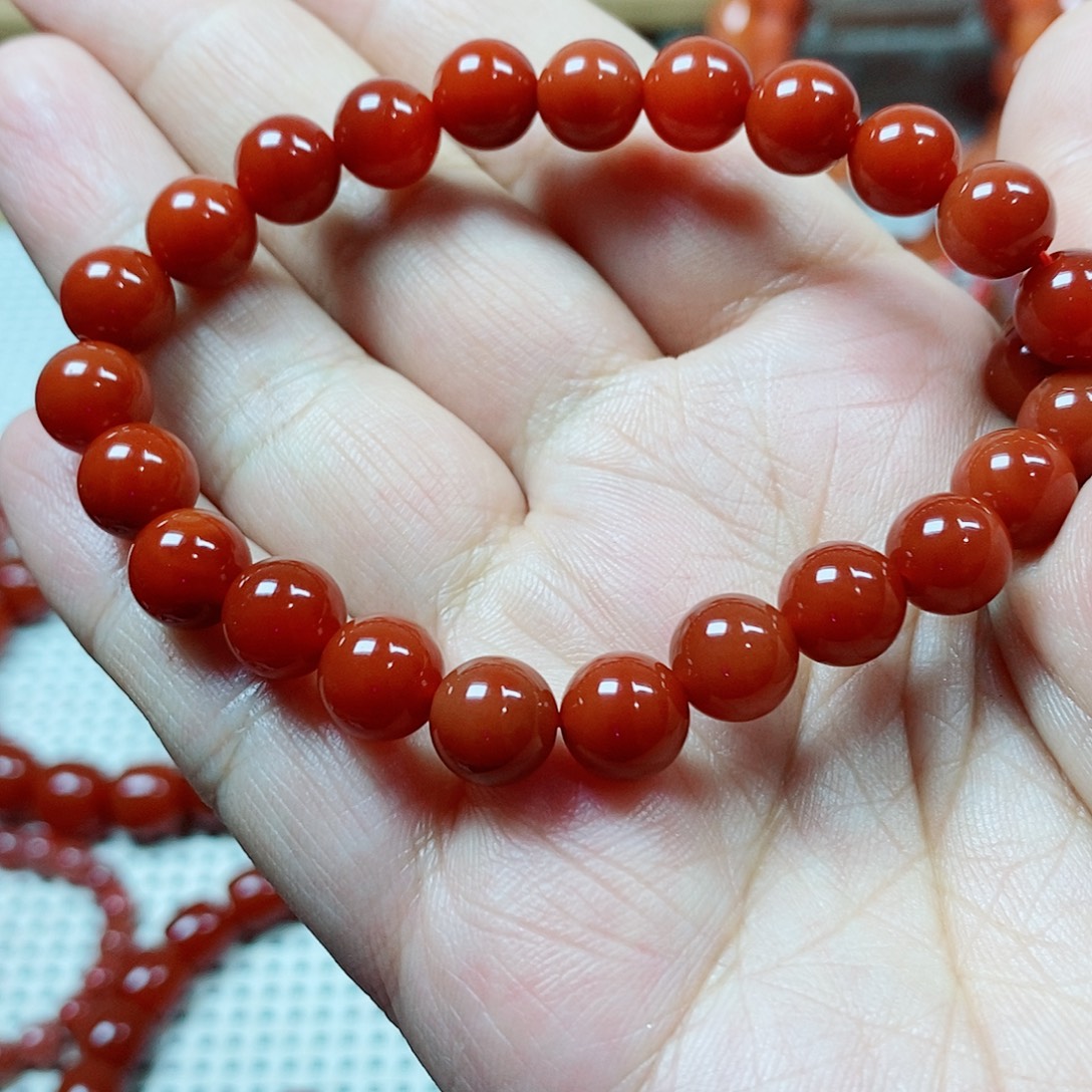 未镶嵌手串南红玛瑙卡8