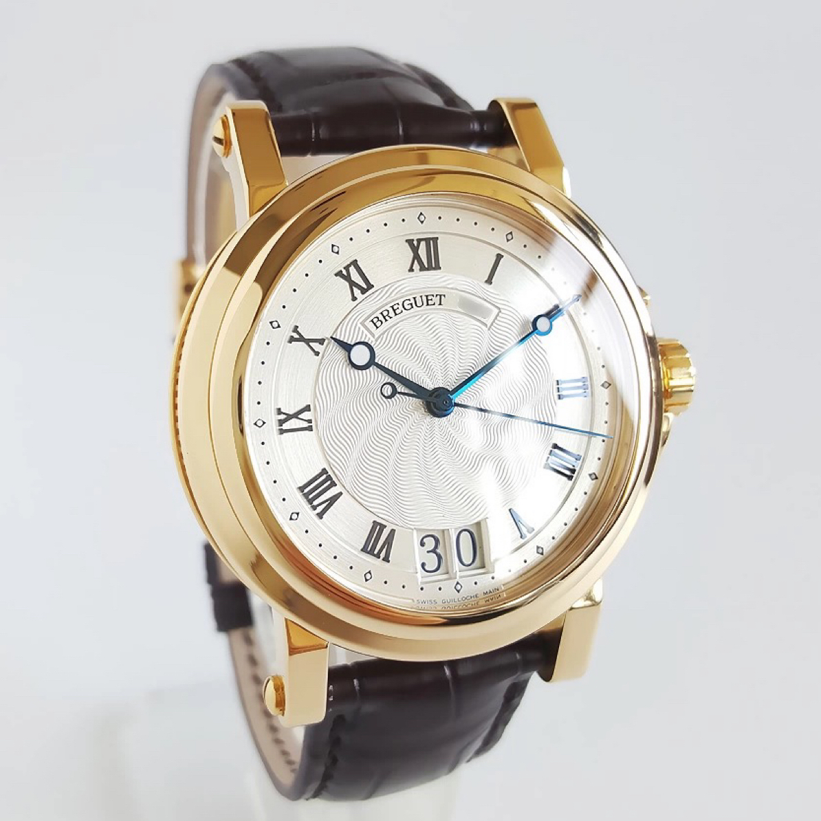99新 BREGUET/宝玑 大颂名品/航海/表径39/18k金/大日历/商务时尚