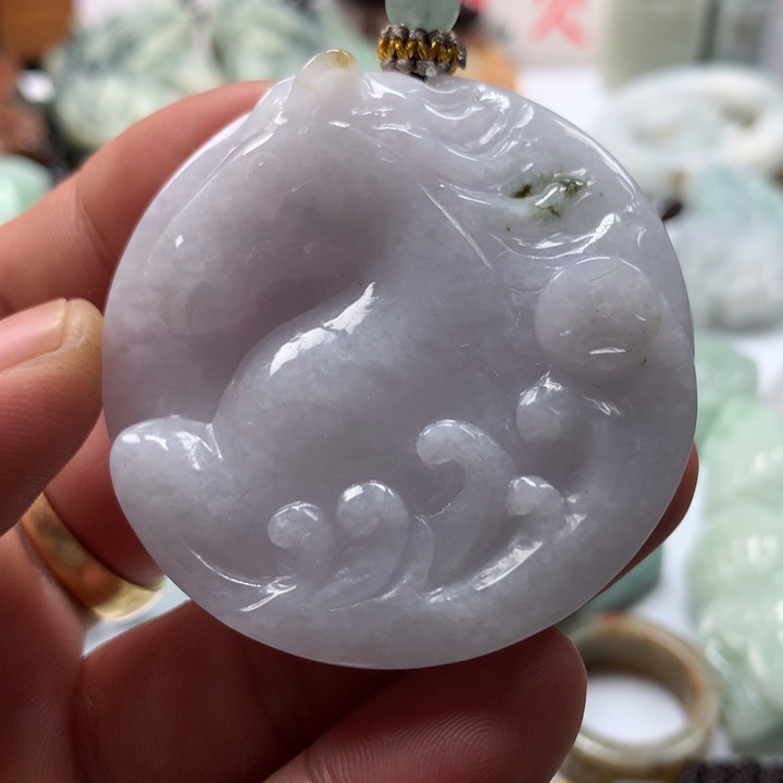 翡翠未镶嵌颈饰保真天然a货翡翠