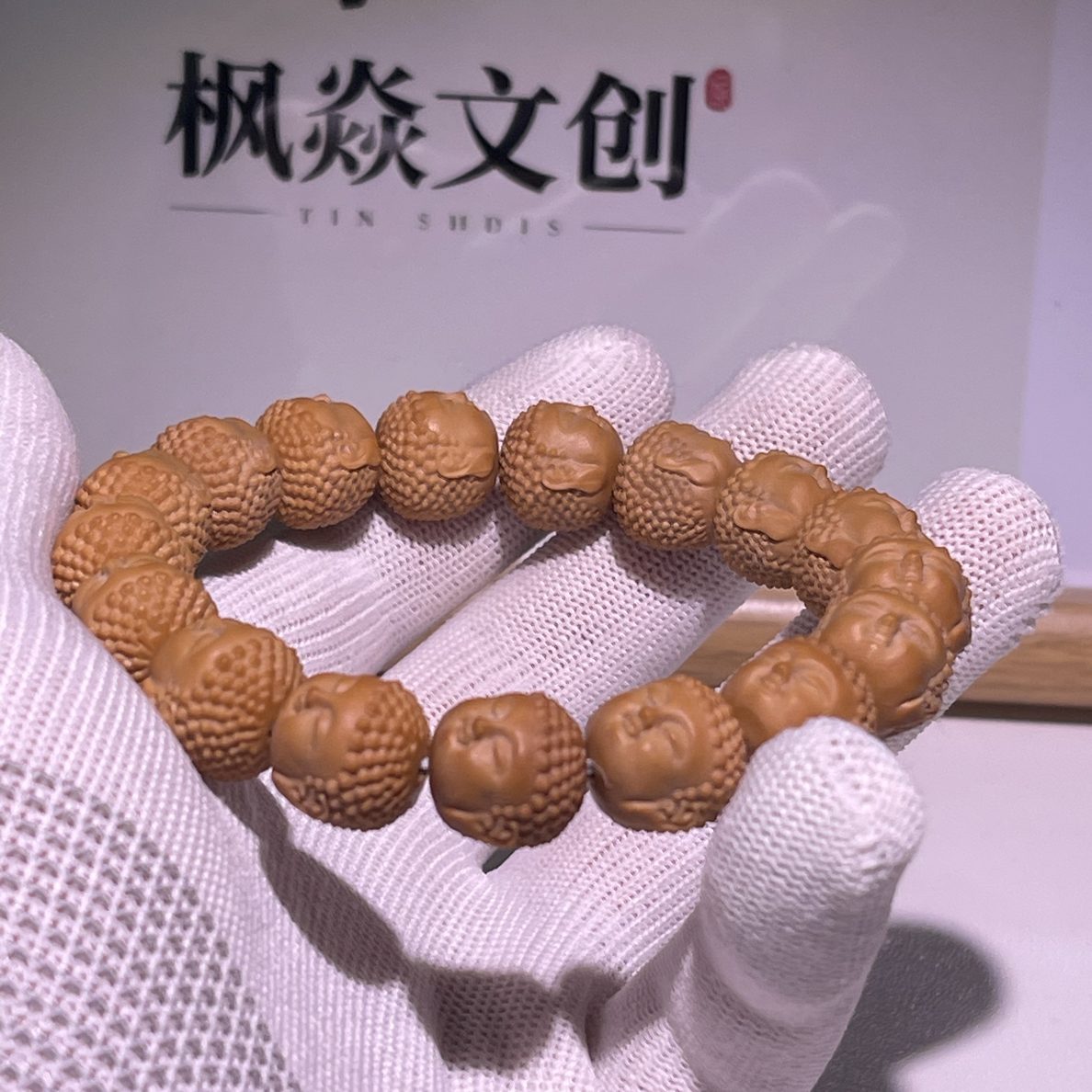 龙岩料雕刻宝宝佛全品猴头手串