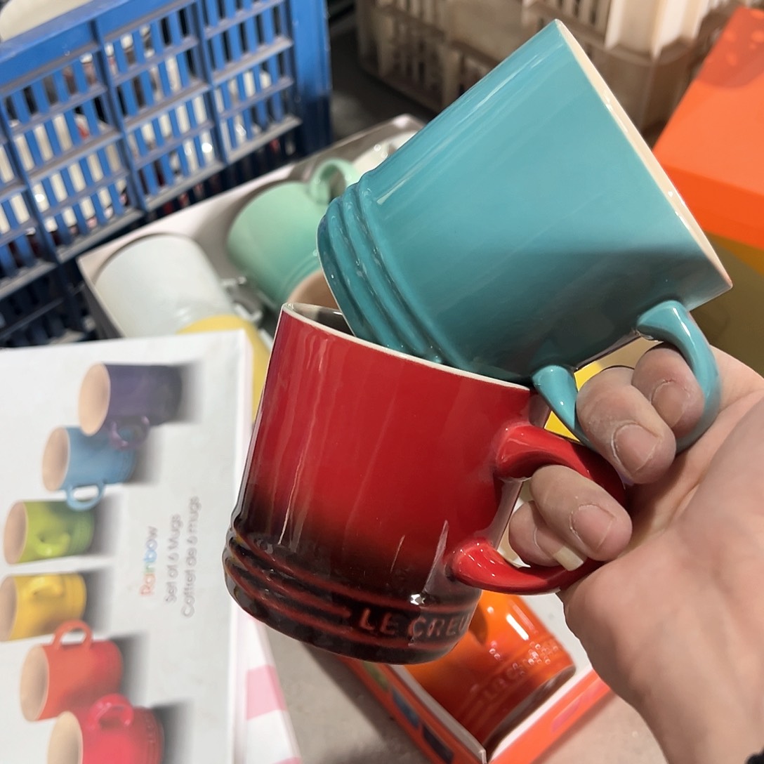 陶瓷 +--++马克杯 红色➕加勒比蓝