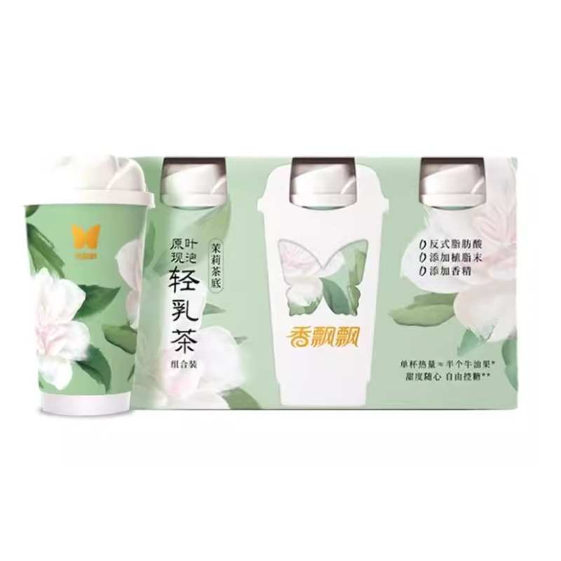 香飘飘原叶茉莉轻乳茶3连杯