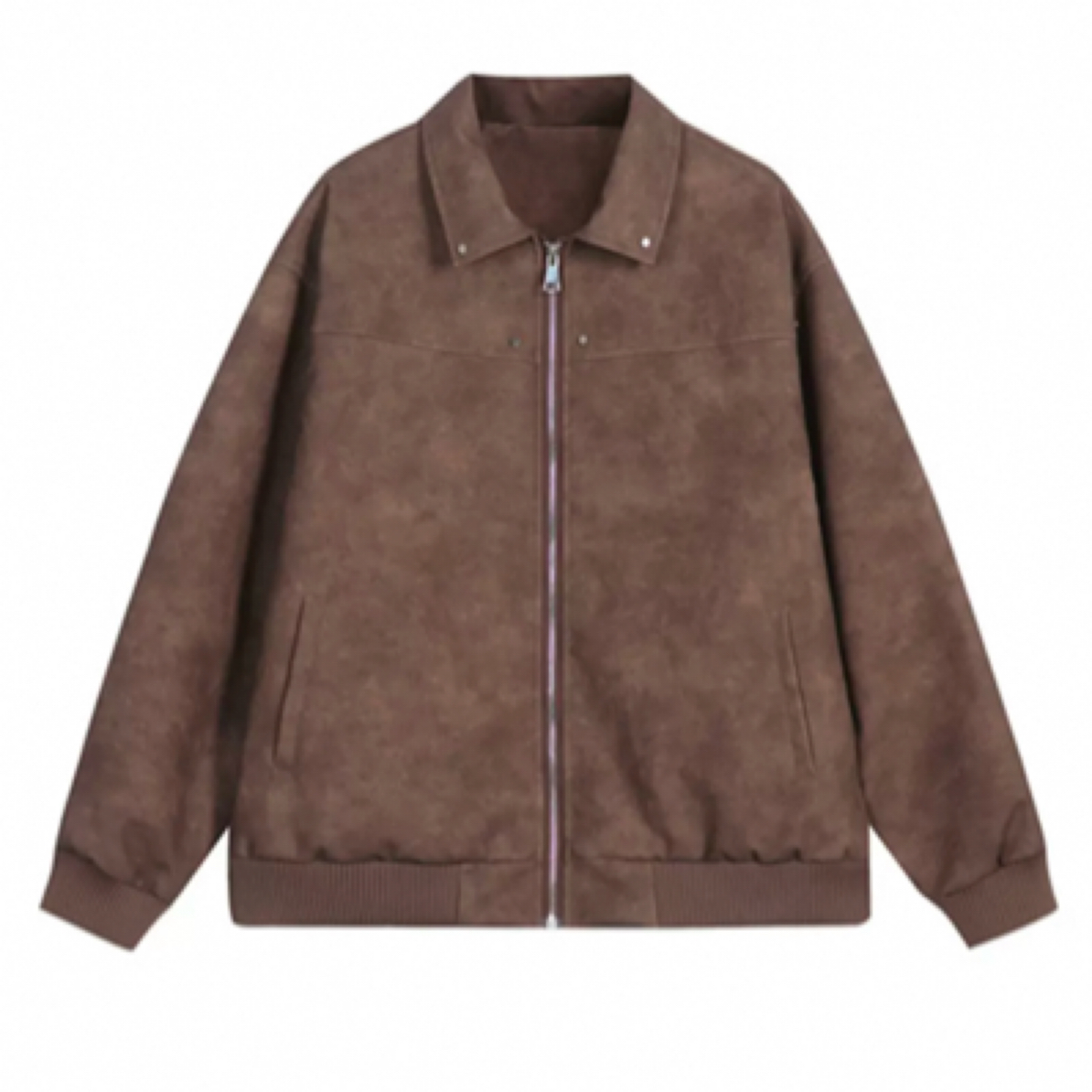 DBSTUDIO 美式复古翻领皮衣外套男女美拉德高级感情侣百搭夹克