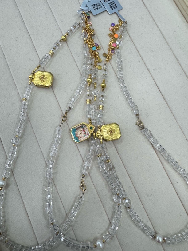 【书记甄选】原创白水晶方糖项链 多样性发一件 A163