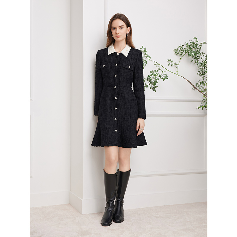 Goodland美地2025年新款黑色连衣裙LC35505440