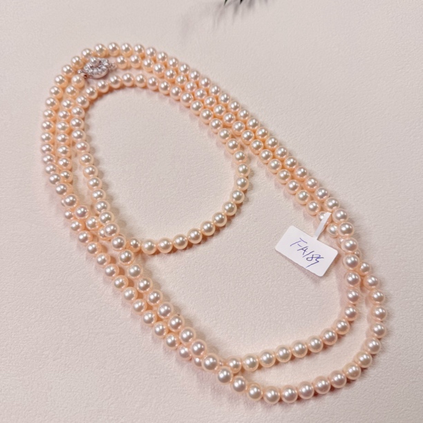 【六六中古】孤品天然海水珍珠项链fa189链长122珠子7-7.5