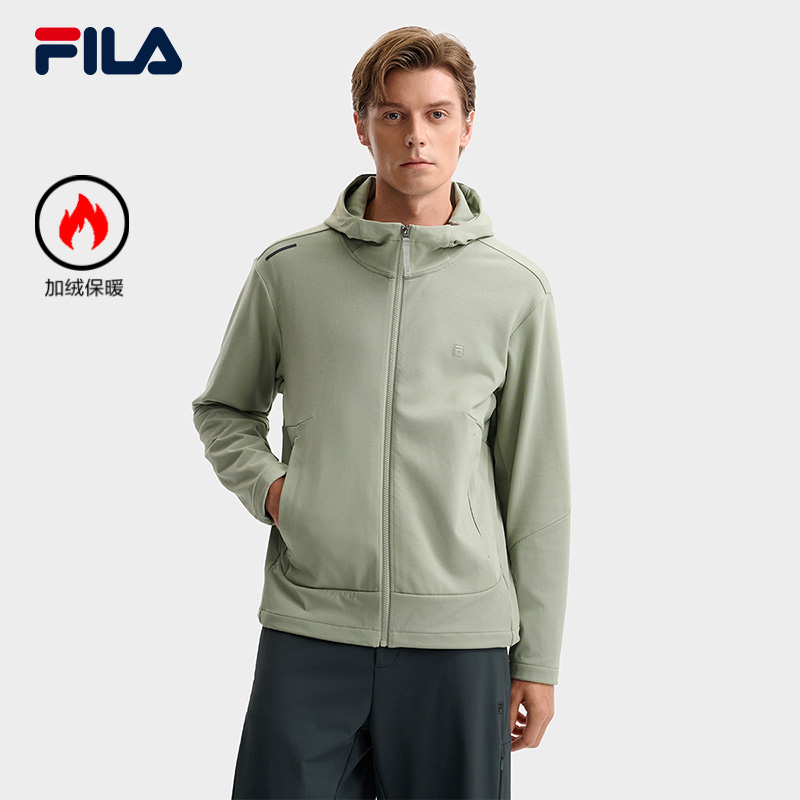 Fila/斐乐男士【加绒保暖】秋冬新舒适亲肤保暖连帽外套F11M543505F