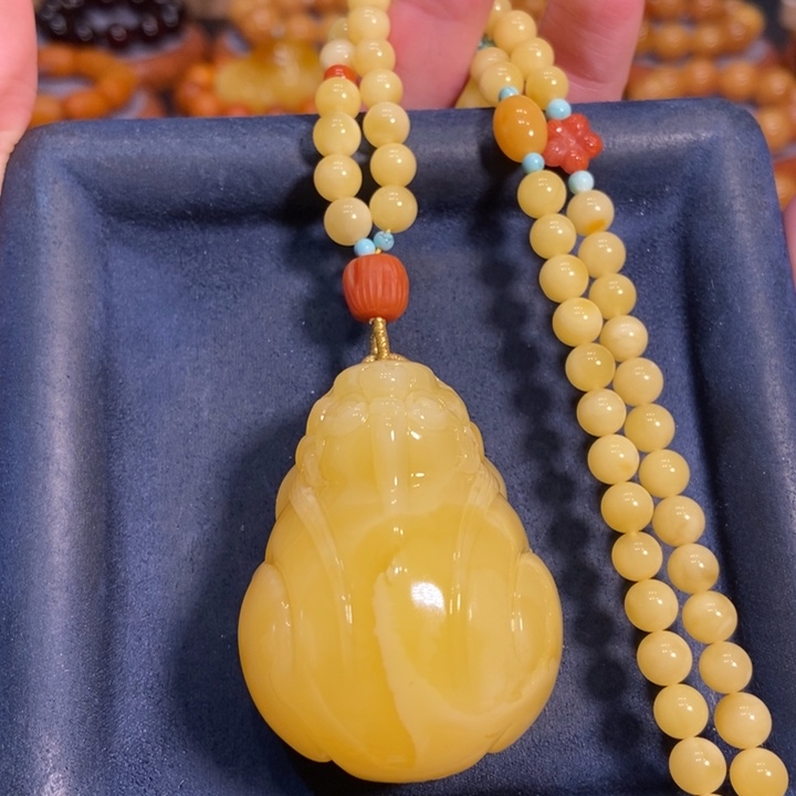 蜜蜡颈饰未镶嵌蜜蜡