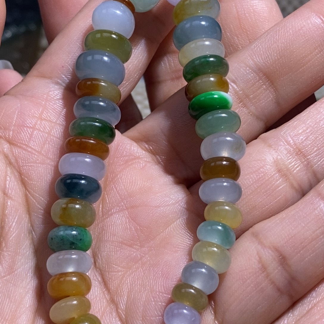 翡翠未镶嵌手串多宝手串