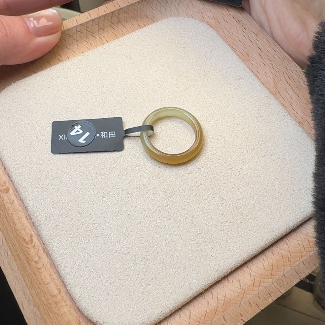 和田玉戒指未镶嵌歪*㖞