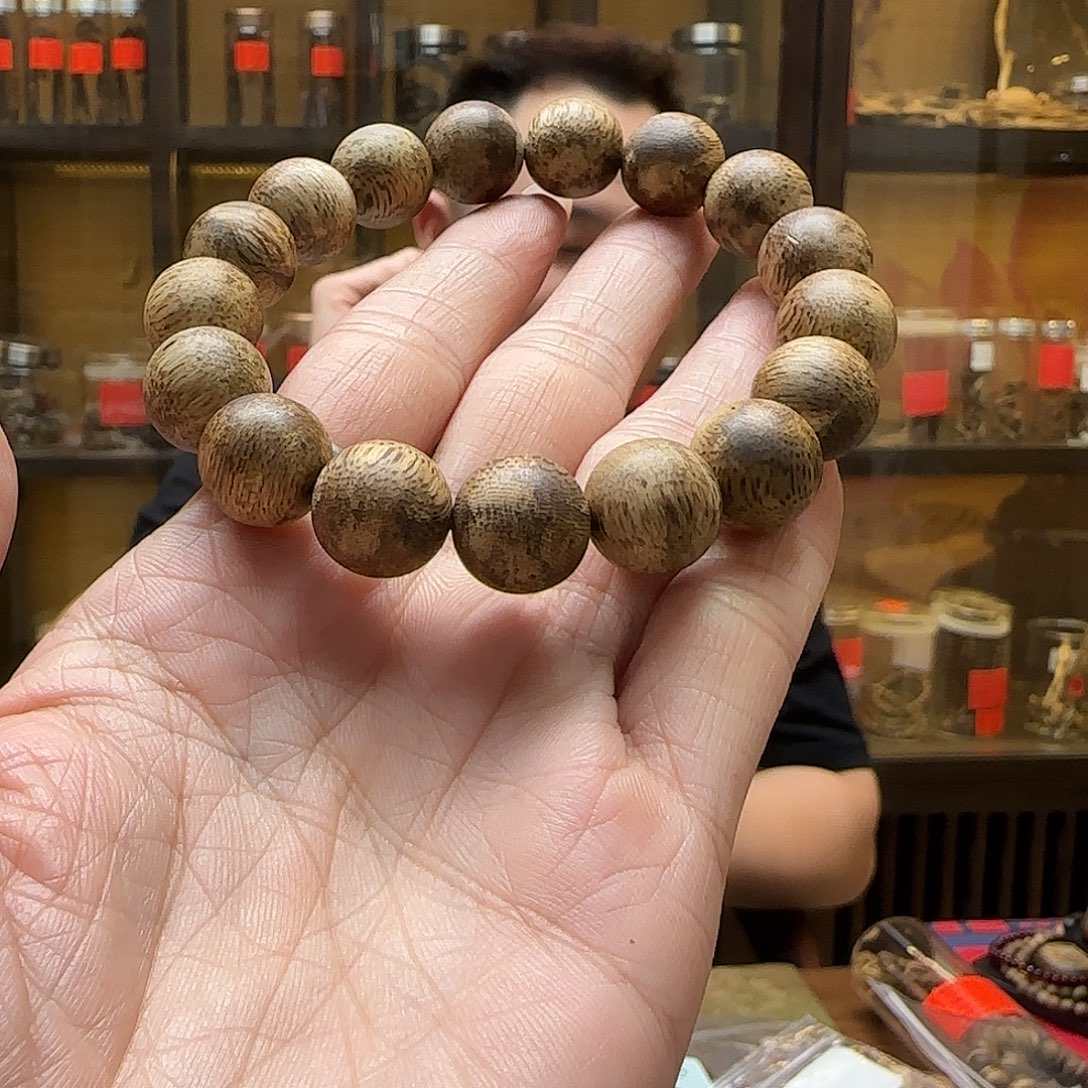 手串沉香3国香棋楠12.8mm单圈圆珠 g+多样性发一串