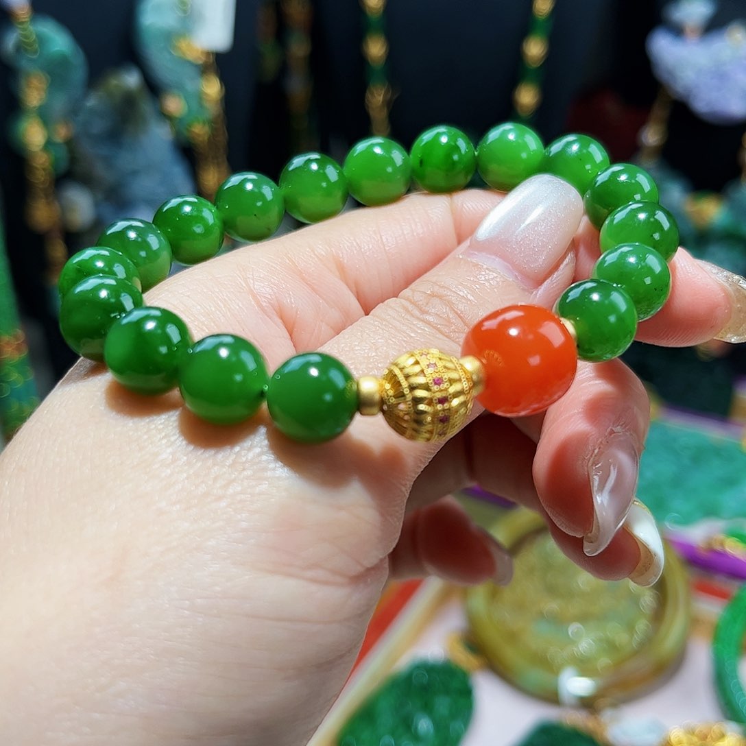 【闪购商品】和田玉（碧玉）手链未镶嵌福利