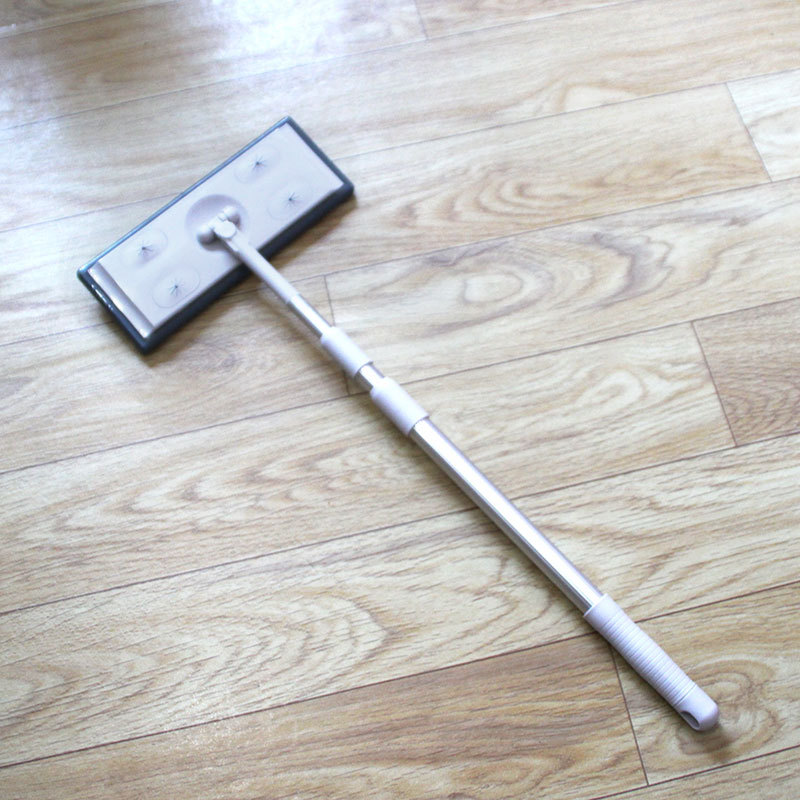 3节伸缩杆静电除尘纸拖把 一次性吸尘纸平板拖把 铝杆加粗拖把