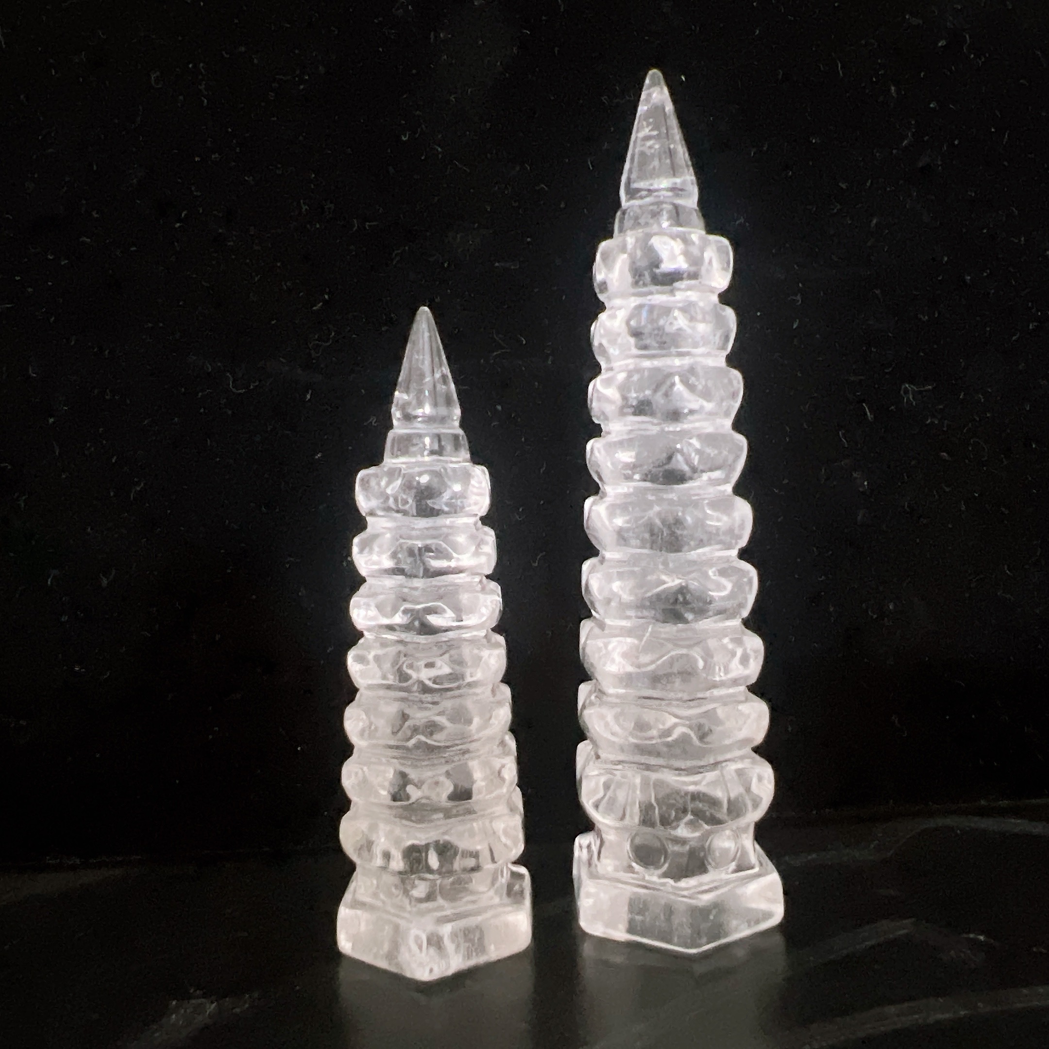 s35天然白水晶文昌塔摆件7层9层办公室书桌家居  多样性发一件