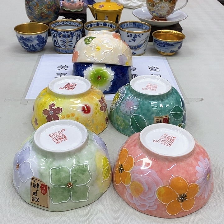 摆件口径13拍四发六个瓷器（颜色随机）