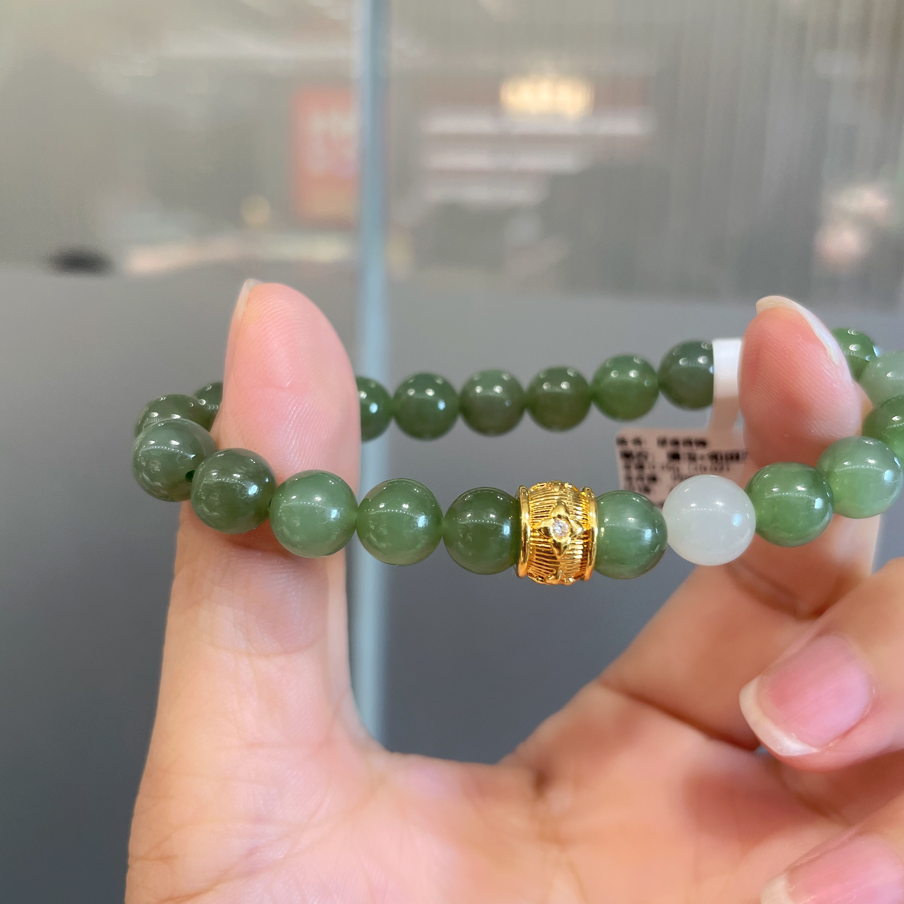 足金999纯金点钻桶珠配件个性搭配送人礼物