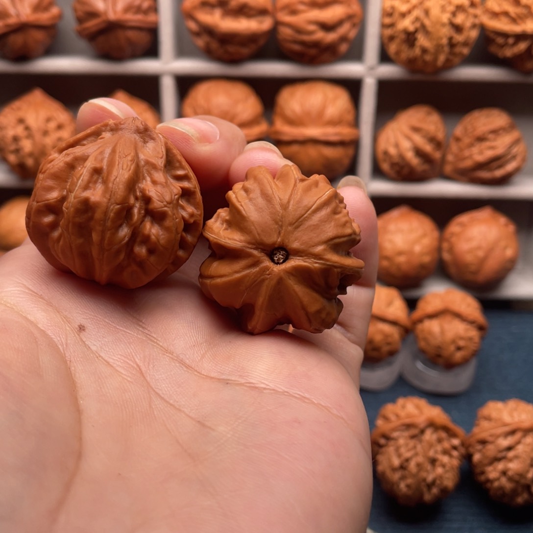 把件文玩核桃大*金八棱