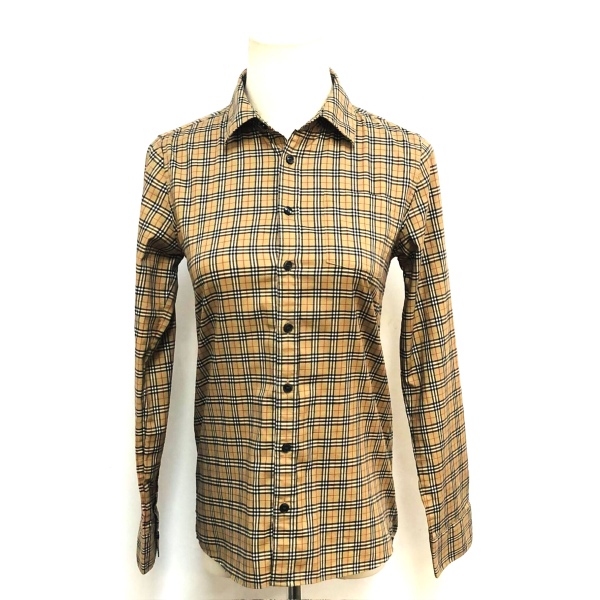 妃鱼/博柏利/棉/衬衫/95新/橙三27