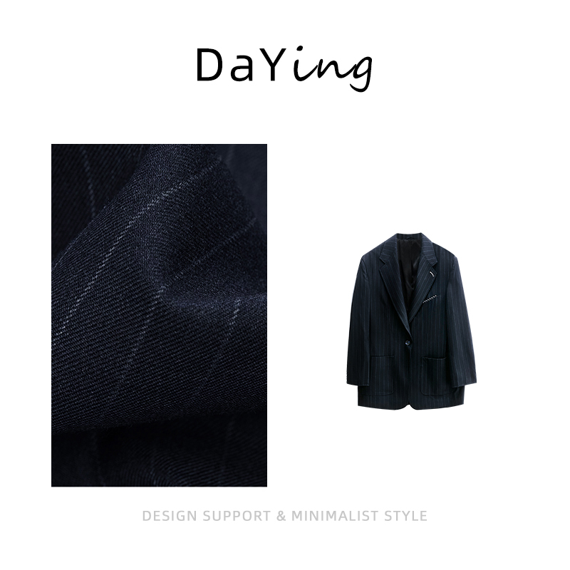 2025秋季新款轻盈条纹 进口精纺羊毛西装手工米兰眼西装外套