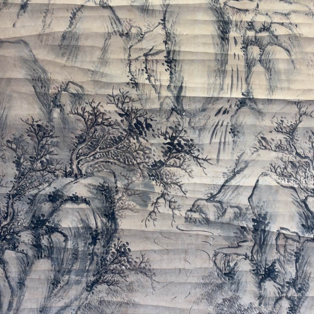 书法心*海卷轴绢本绫裱35