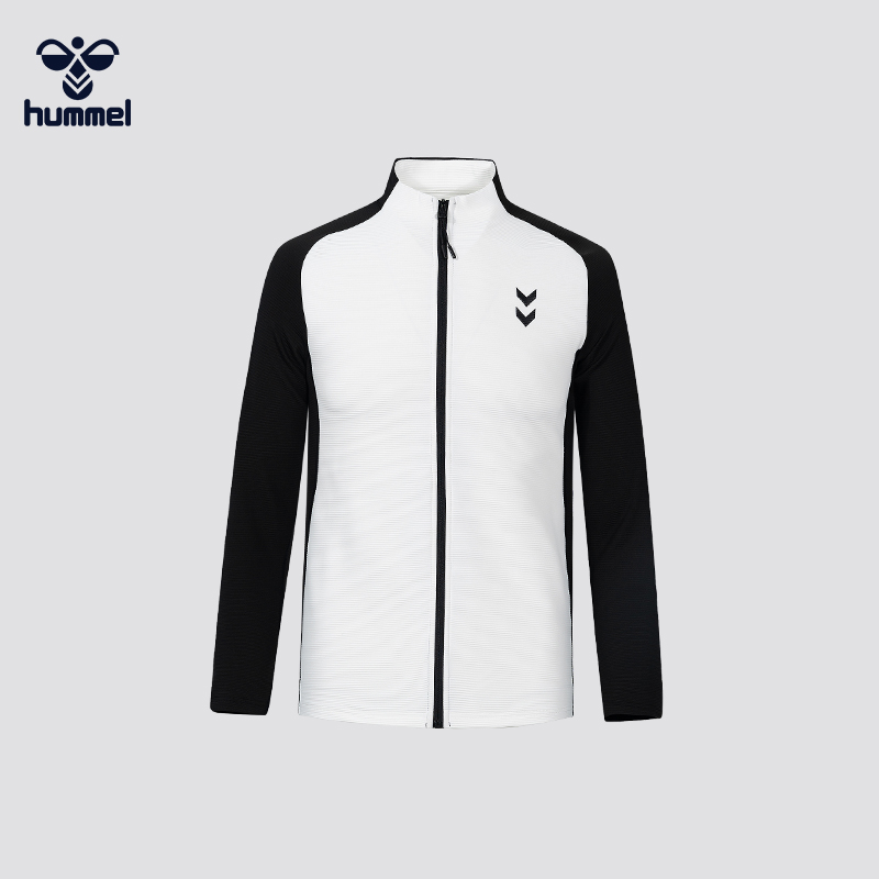 HUMMEL夏季户外立领轻薄外套2025新款运动训练撞色拼接长袖夹克男