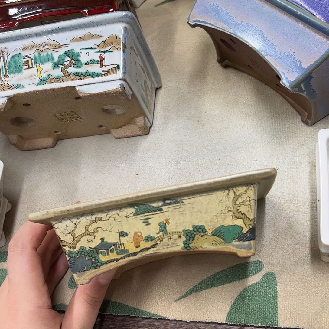 紫砂花盆995号瑕疵15/11/4.5cm窑变