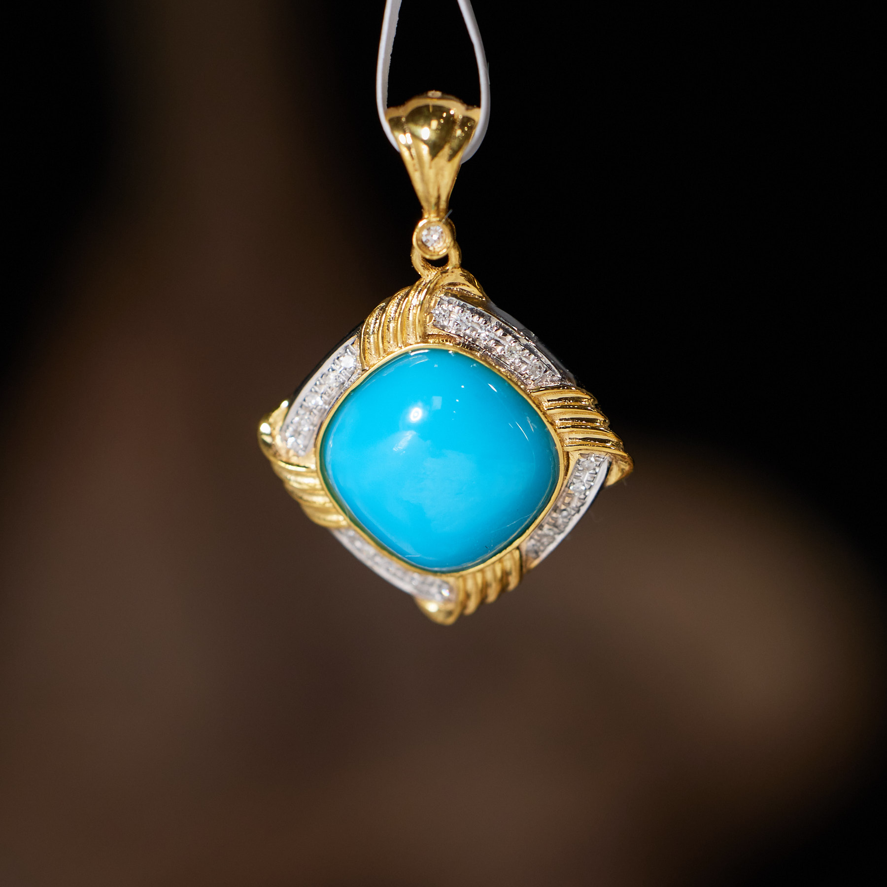 【歪歪】*美松吊坠*18k金镶嵌N4005