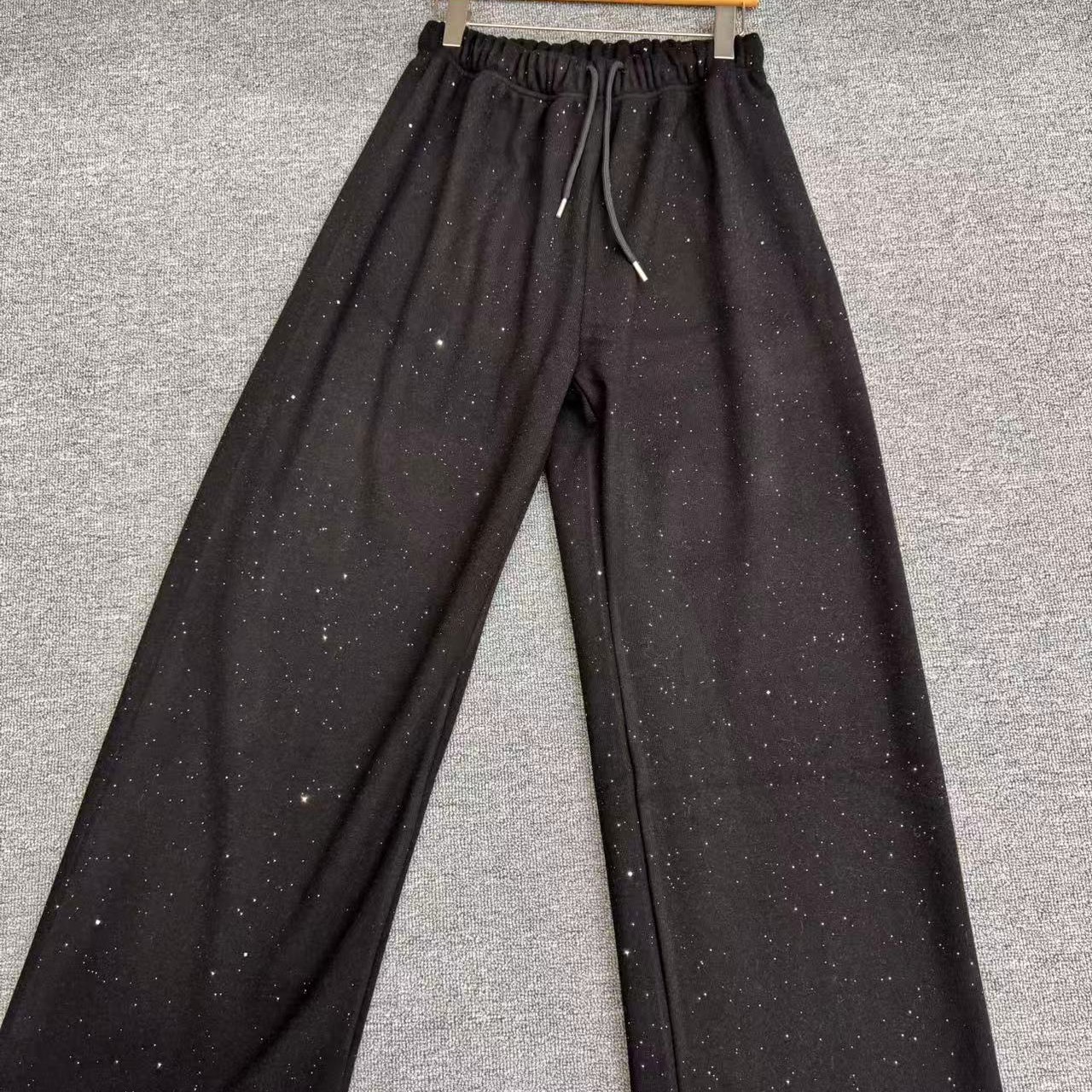 冬季加绒显瘦星空裤